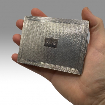 Starožitná stříbrná tabatěrka - Alfred Wigley 925/1000 , 170,50 gramů 