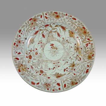 Vzácný porcelánový Japonský talíř z počátku 18. století 