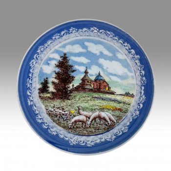 Kudělka, Valašsko, Kaple za Radhoští, porcelánový talíř 