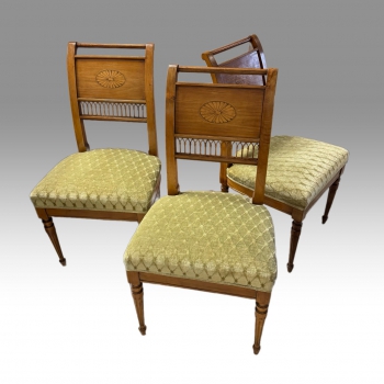 Biedermeier židle s intarzií 7 ks 