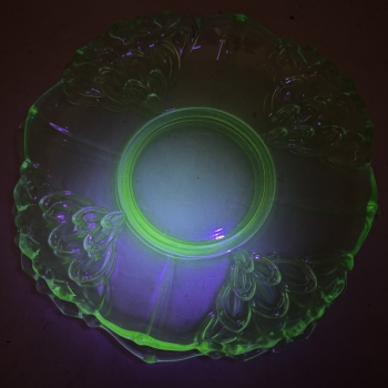 Skleněné uranové talířky - 2 ks 