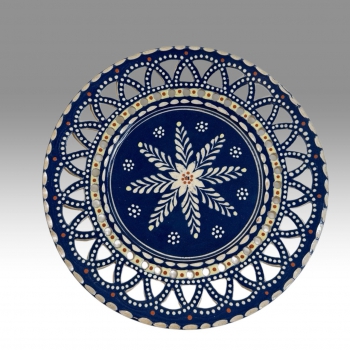 Keramický prořezávaný talíř, znč. Müller 