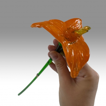 Egermann - Skleněná plastika květina 