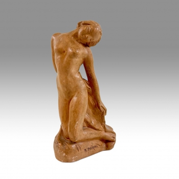 B. Zvěřina – akt ženy, pálená hlína (terakota) 