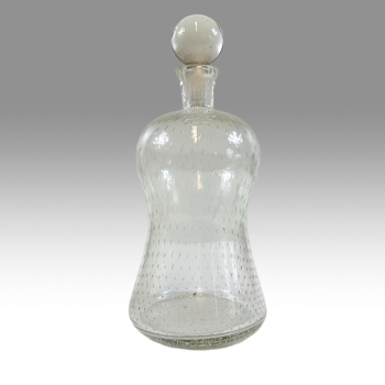 Designová skleněná karafa s bublinkovou strukturou 