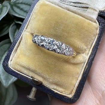 Art Deco zlatý prsten s diamanty cca 0.60 ct 