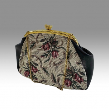 Vintage kabelka s gobelínem a zlatým rámem (Praha) 