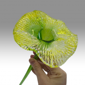 Nový Bor - Skleněná plastika květ 