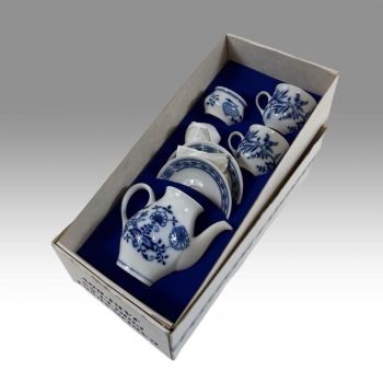 Přátelská porcelánová souprava, cibulák, Dubí 