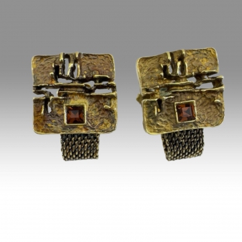 Autorské vintage manžetové knoflíčky - brutalistický design 