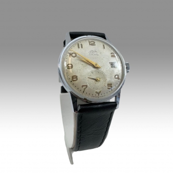 Pánské hodinky s datumovkou Prim, 15 rubínů, funkční 