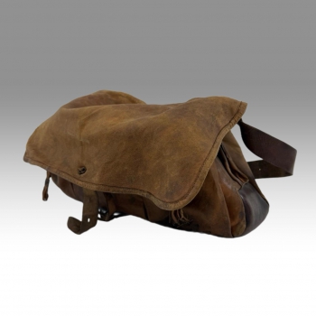 Starý kožený batoh / brašna, pravá kůže 