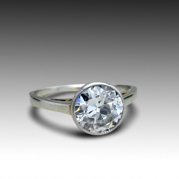 Art Deco prsten - starobrusný diamant 0,63 ct 