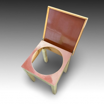 Dřevěné štokrle, klozetové křeslo 