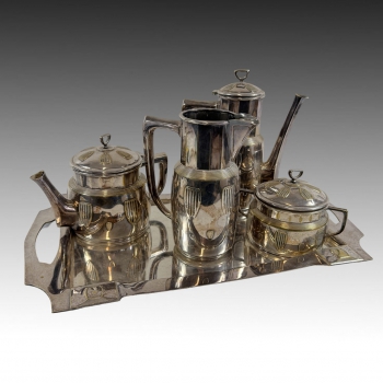 Art Deco kovová souprava - Argentor 