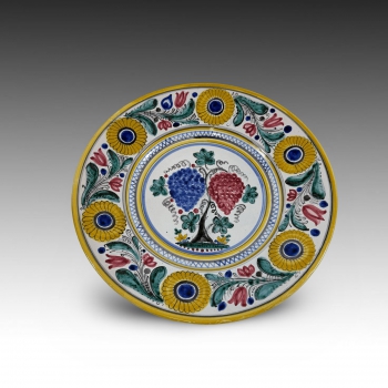 J. Landsfeldová, Strážnice - keramický malovaný talíř 