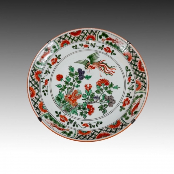 Zámek Planá, porcelánový čínský talíř 1662-1722, Kangxi 