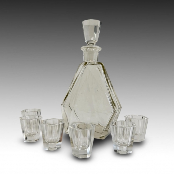 Art Deco skleněný set  
